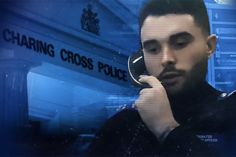 Screenshot of BBC Panorama's Undercover in the police documentary