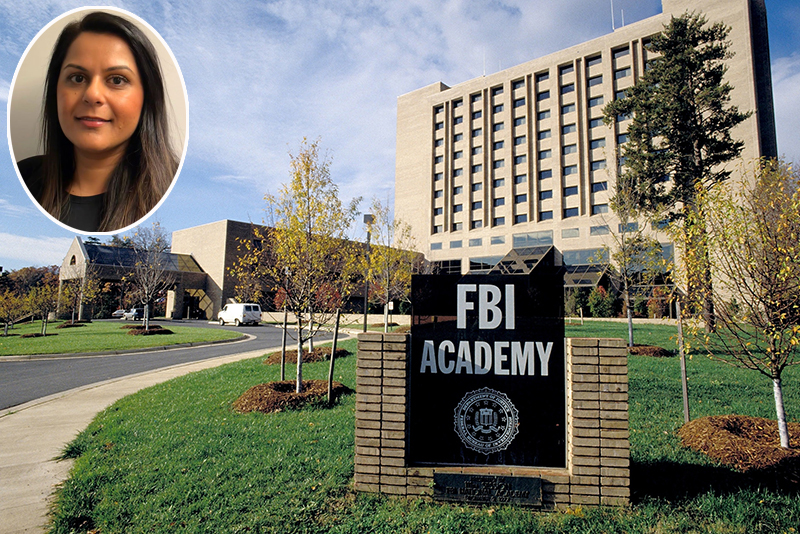 FBI Academy Quantico with DCI Aneela Khalil-Khan inset