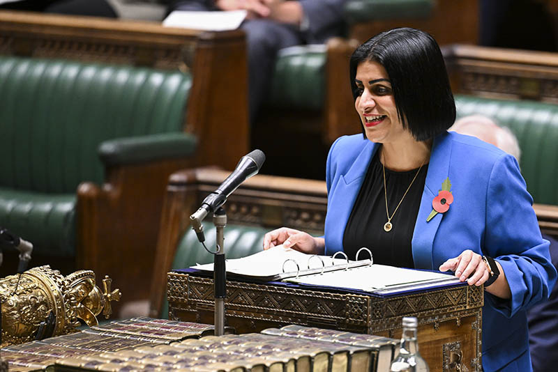 Home Secretary Shabana Mahmood in the House of Commons