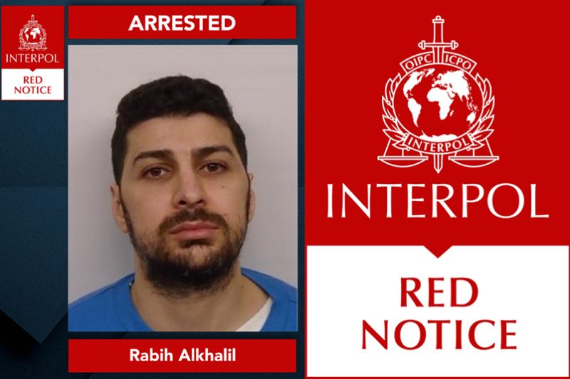 Interpol Red Notice of Rabih Alkhalil arrest