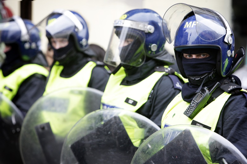London riot police