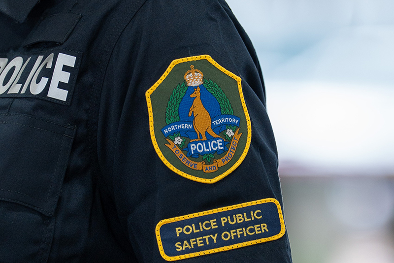 Shirt badge of an NT Police Public Safety Officer