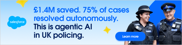 Salesforce £1.4m saved. 75% of cases resolved autonomously. This is agentic AI in UK policing.