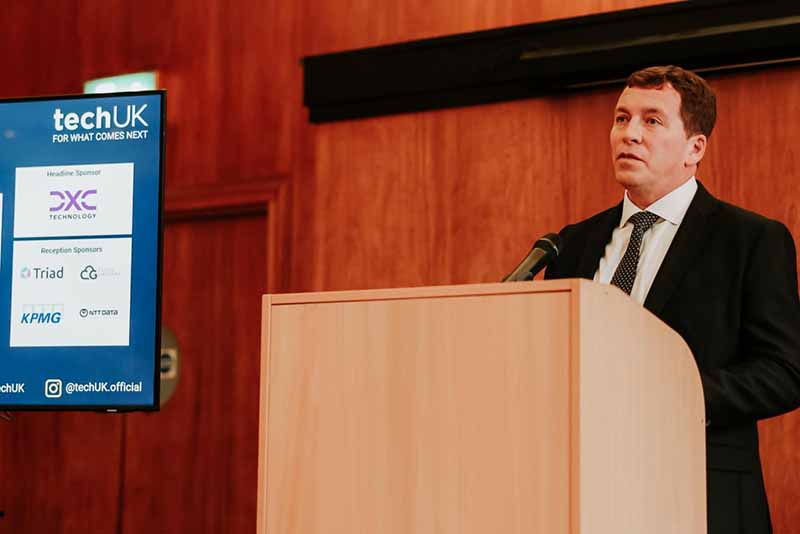 CC Rob Carden, Chair, NPCC DDaT Co-ordination Committee, speaking at a lectern