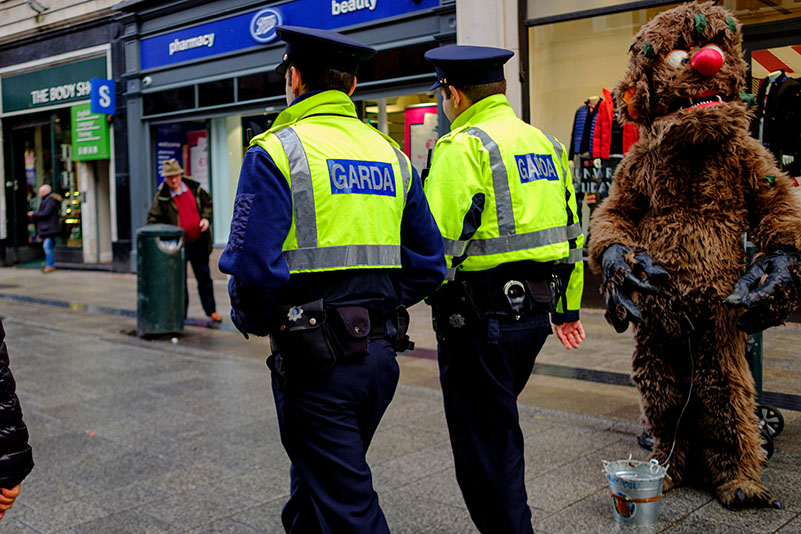 Garda officers on patrol in Dublin