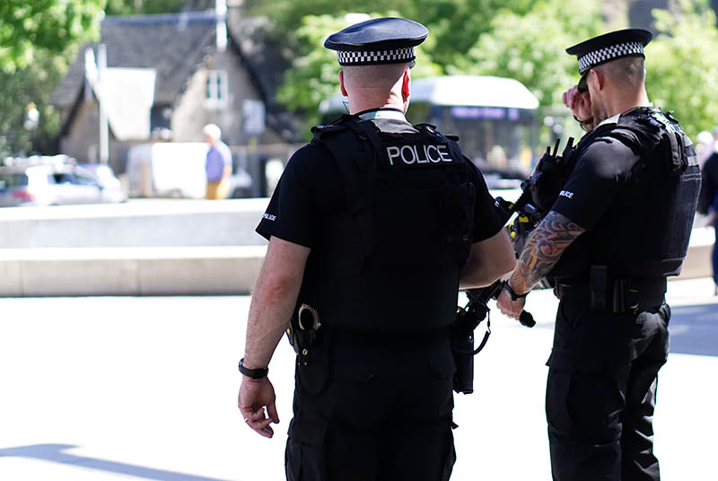 Armed policemen