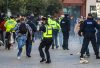 Gardai clash with protesters at an anti-lockdown gathering in Dublin