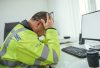 Stressed police officer